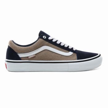 Férfi Vans Twill Old Skool Pro Tornacipő VA5087692 Kék